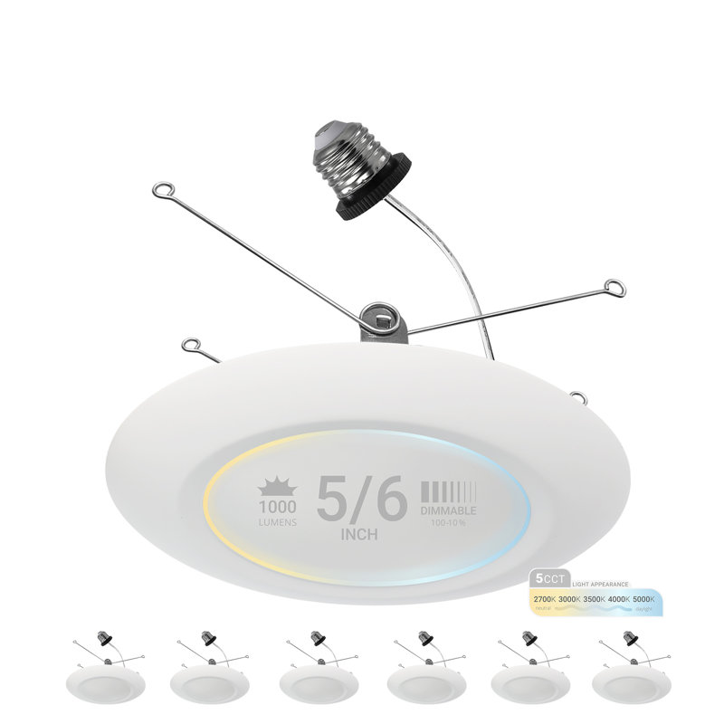Ensemble d'éclairage à DEL encastré à DEL E26 de 5/6 po 5CCT Remodel