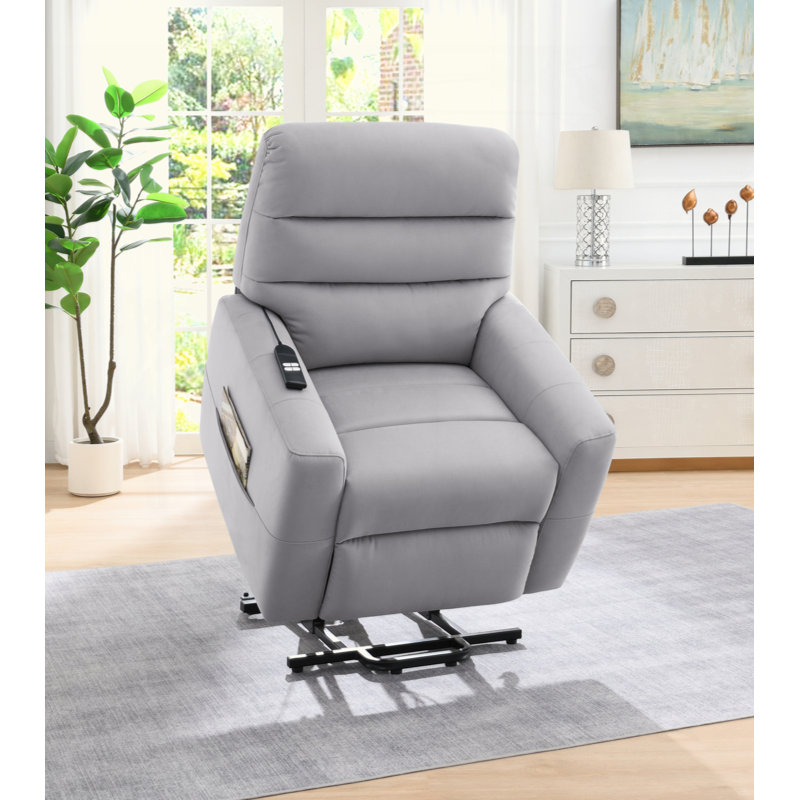 Fauteuil inclinable électrique en cuir avec mouvement