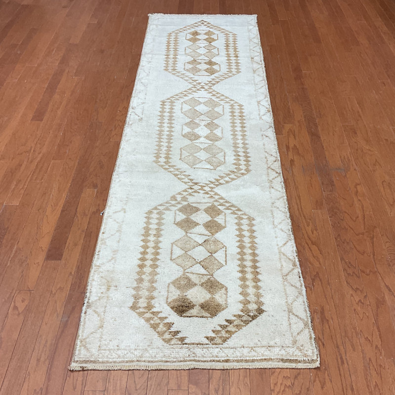  Handmade Turkish Oushak Wool Runner