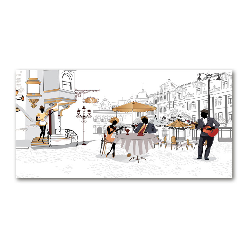 Café - Wrapped Canvas Print