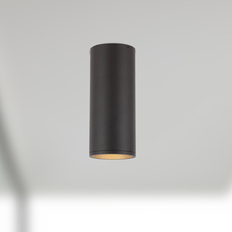 Lorna 1 - Light LED Flush Mount, Black, 10" H x 3.25" W x 3.25" D, 14 W