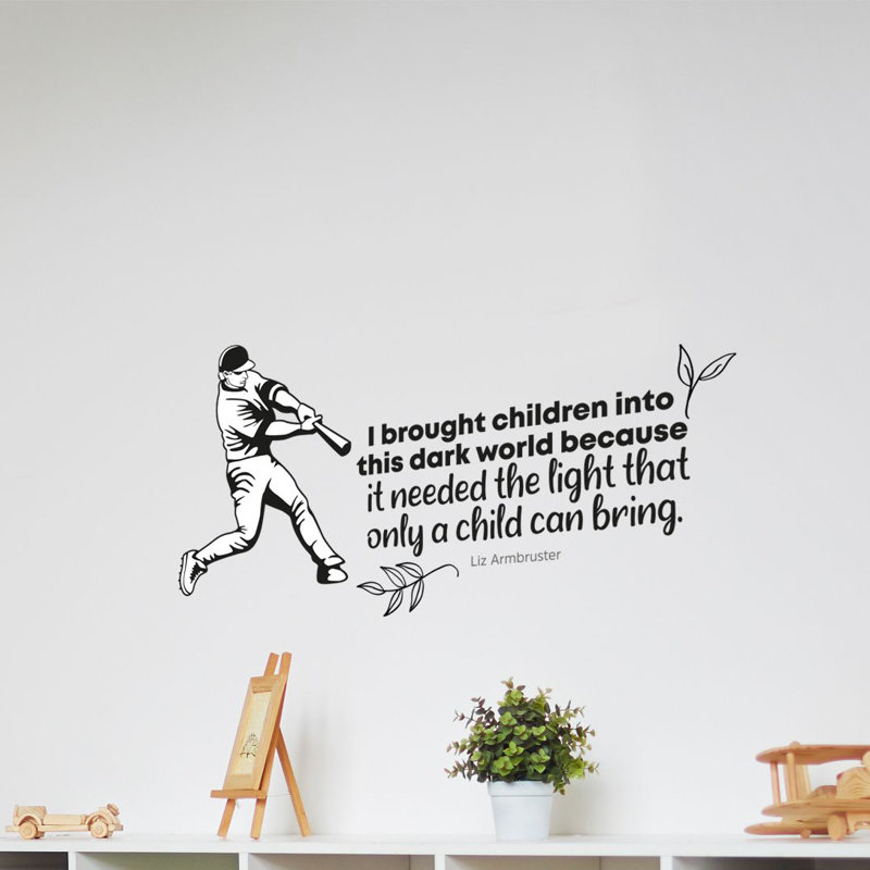 Décalcomanie murale Dark World Baseball Sports, H 20 po x l 40 po x P 0,05 po