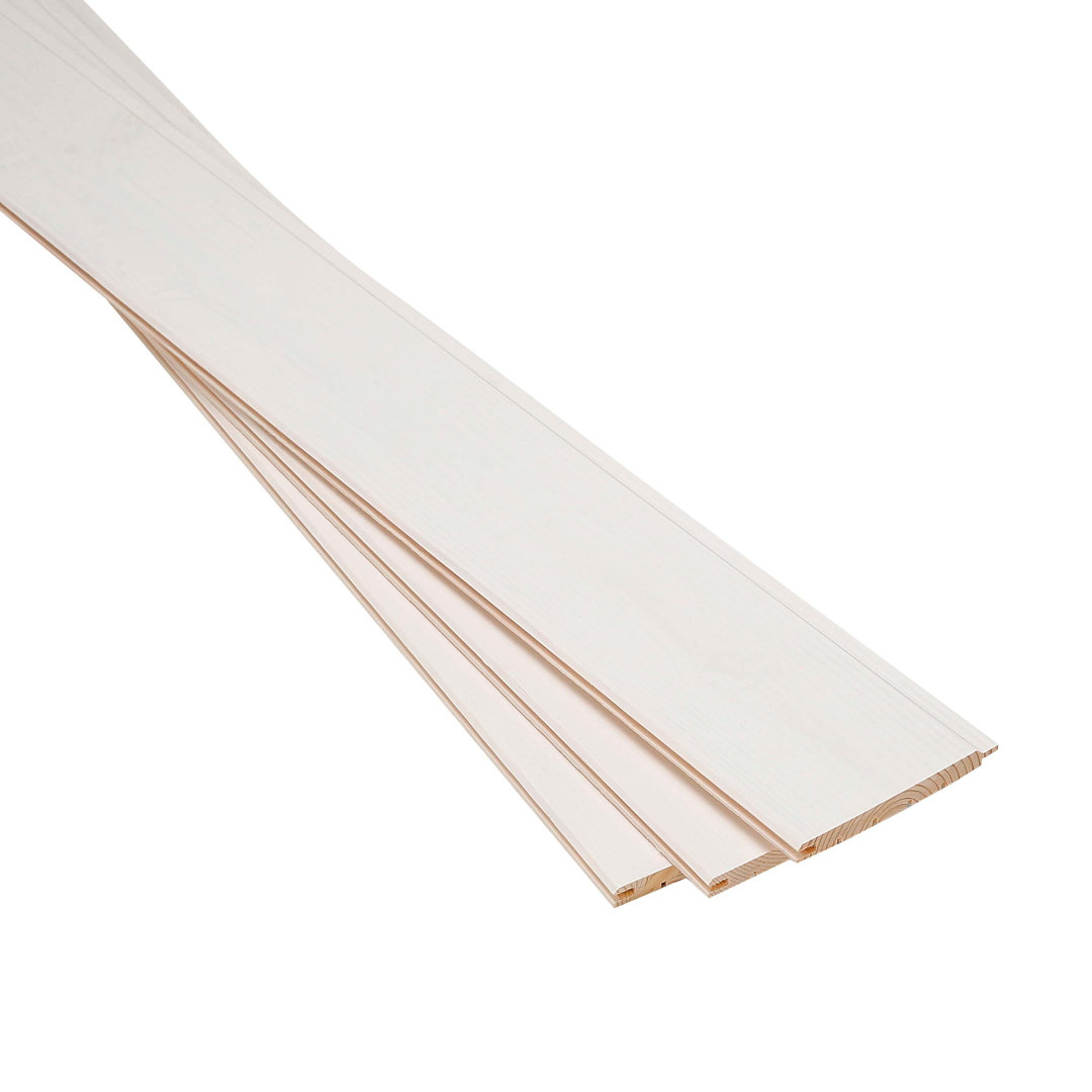 White Wax White Wash For Internal Walls And Ceilings (L) 2.4M (W) 120Mm (T) 12Mm Pack Of 112 Pieces