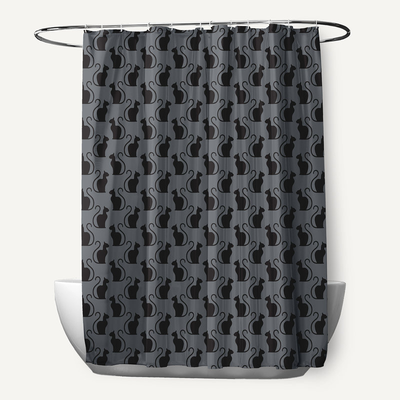 Rideau de douche simple Eternity, Gris acier