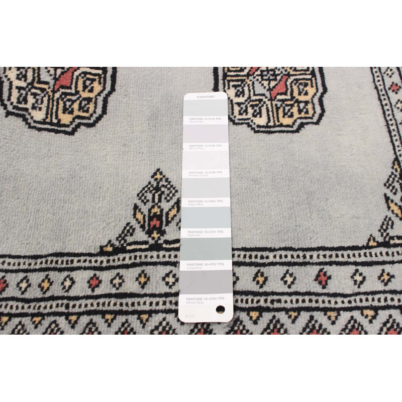 Tapis gris Finest Peshawar Bokhara 9 pi 3 po x 12 pi 3 po