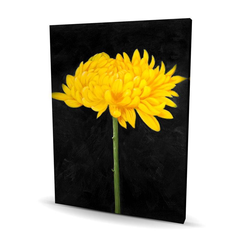 Chrysanthème, toile florale - décoration intérieure élégante