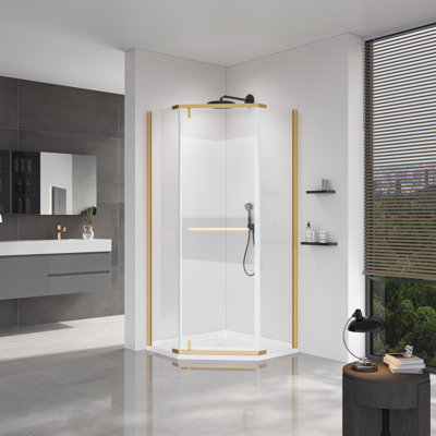 Base de douche néo-angle 36 * 36 * 3,55 pouces pour porte de douche de salle de bain