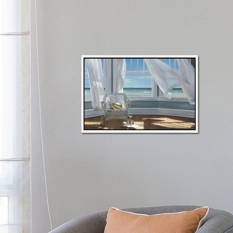 Gentle Reader by Karen Hollingsworth - Print on Canvas, White Floater Framed, 66.04 cm H x 45.72 cm W