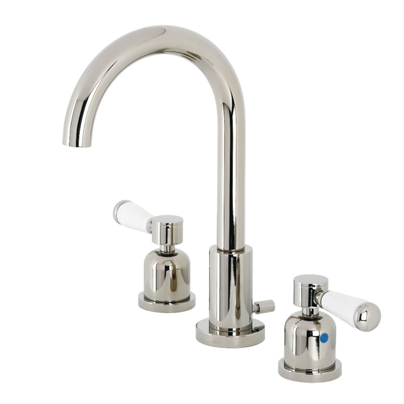 Robinet de salle de bain espacé Kingston, Nickel poli
