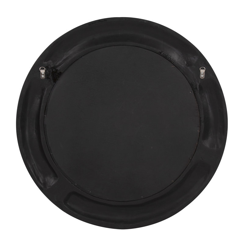 Bergman Round Beveled Mirror, Brushed Silver/Gold, 32"