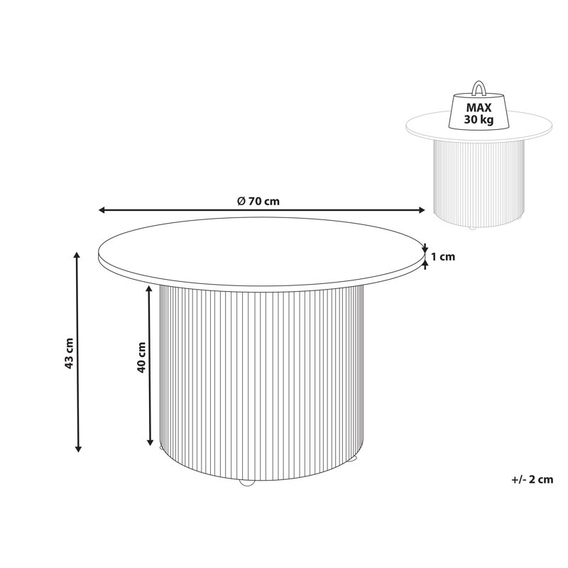 Bernando Pedestal Coffee Table
