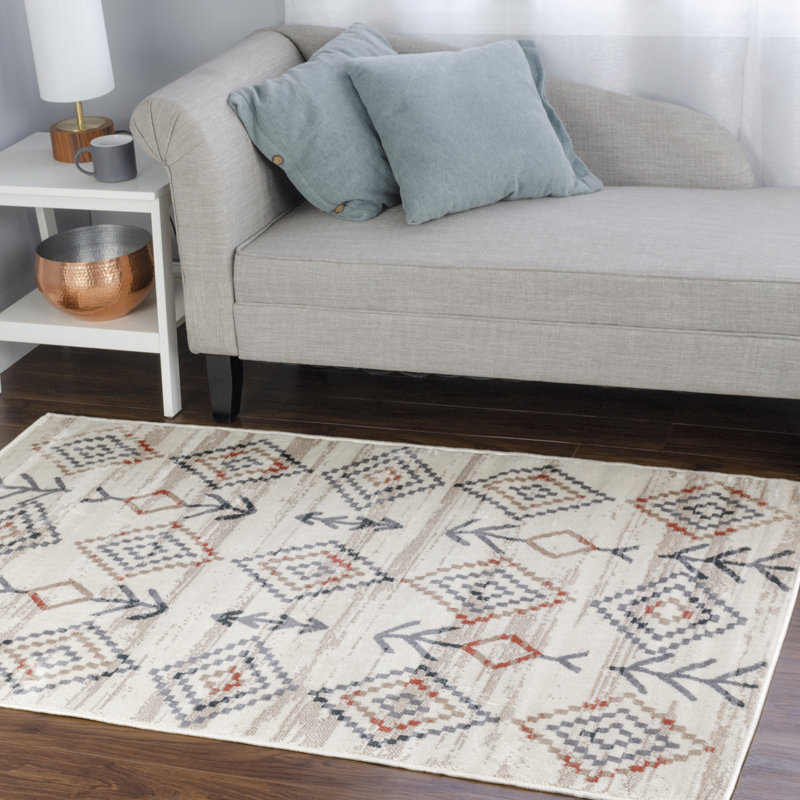 Tapis d'intérieur 100% polypropylène Jabriah, Rectangulaire 4 pi x 6 pi