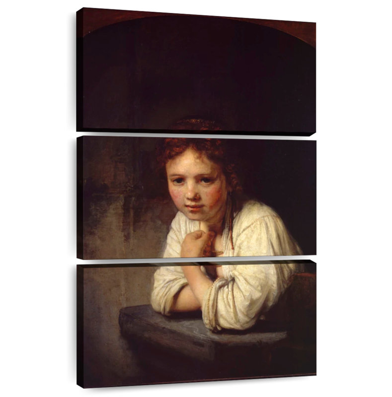 Leisha Girl At A Window, 65" H x 42" W
