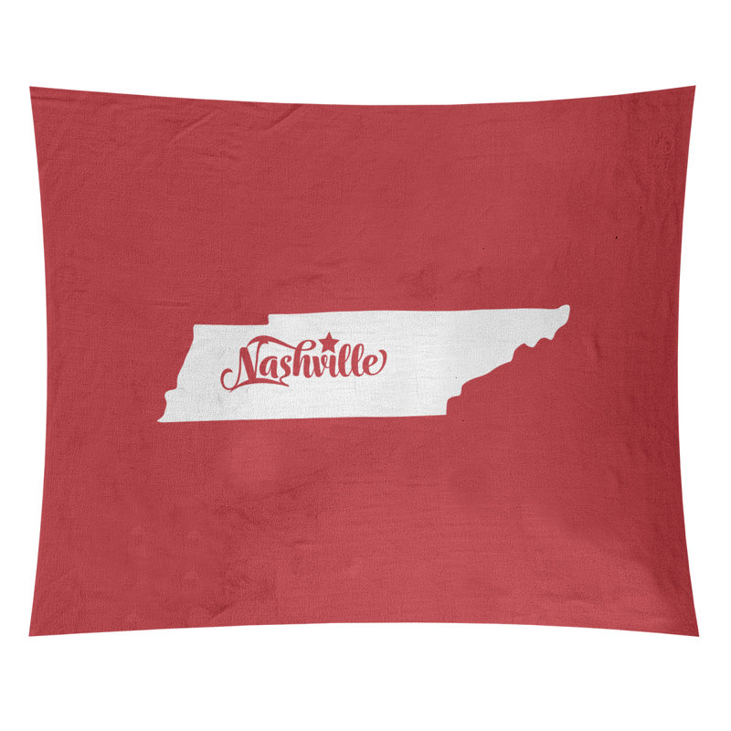 Tapisserie de Nashville, Tennessee, H 27,5 po x l 37,5 po, Rouge