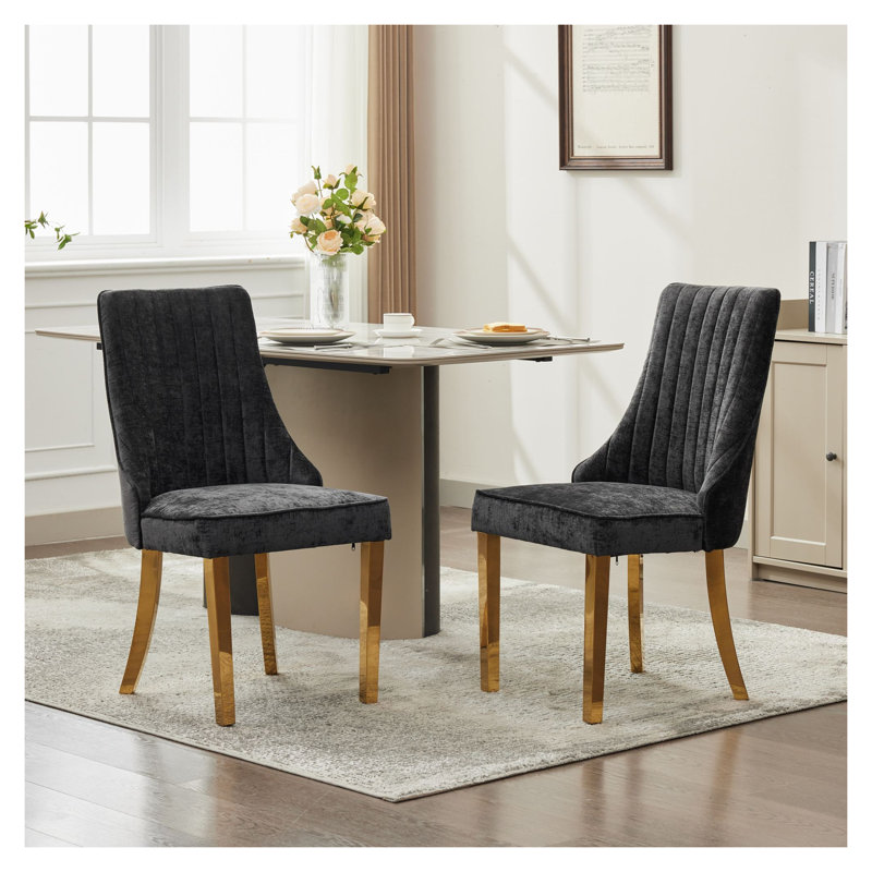 Ensemble de 2 chaises de salle à manger Chenille