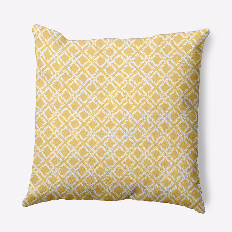 Coussin Nautical Nights, Jonquille géométrique, H 26 po x l 26 po