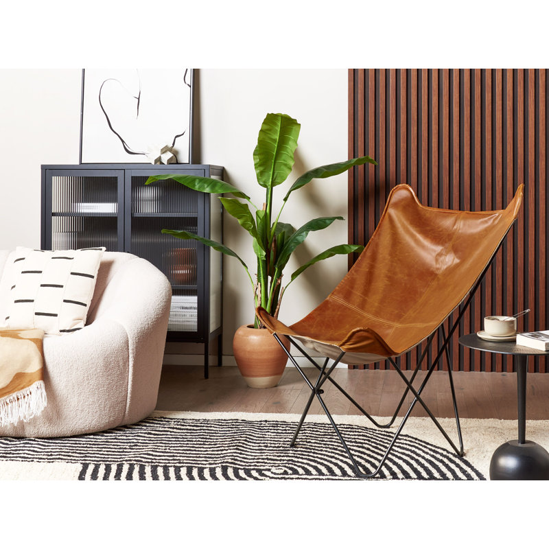 Drancy Upholstered Accent Chair, Brown