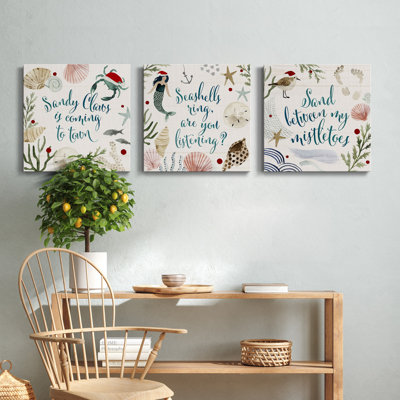 " Sun-Kissed Christmas III " 3 Piece Art Color Photography Print