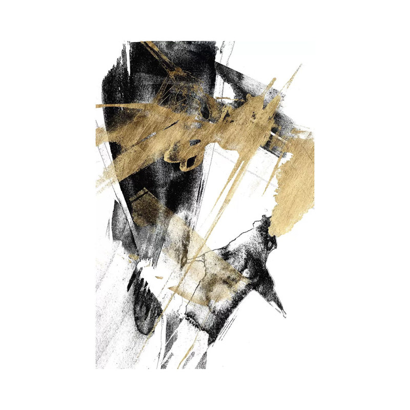 « Glam & Black I » par Jennifer Goldberger-impression, H 48 po x l 32 po x P 1,5 po, Toile tendue
