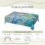 Teal Marble Rectangle Tablecloth Turquoise Blue Gold Table Cloth 54 X 72 Inch