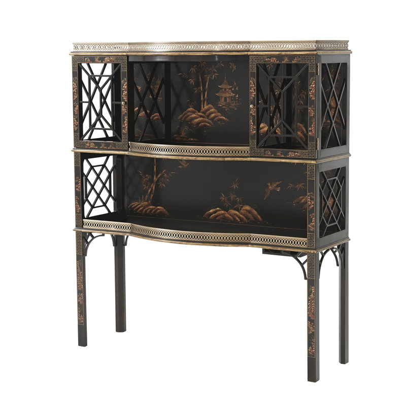 Indochine Solid Wood Lighted Display Stand