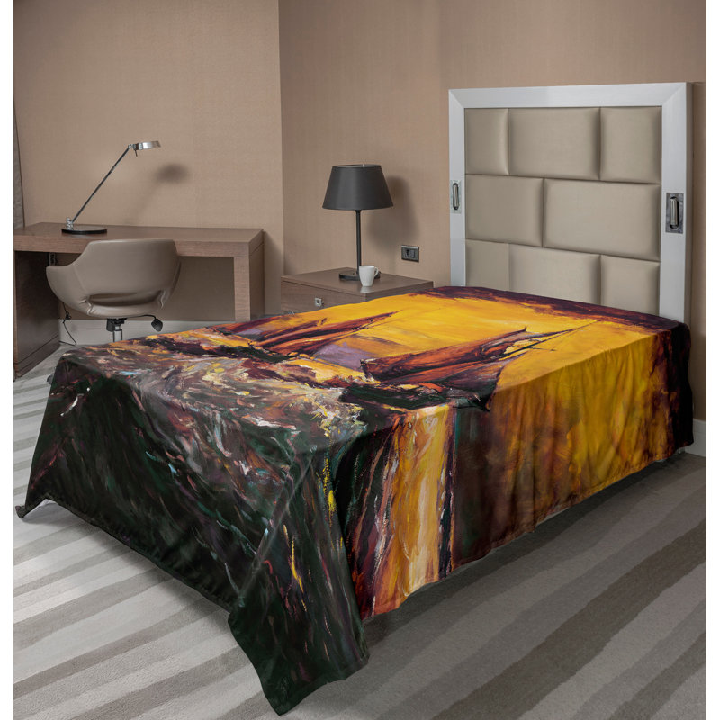 Drap-housse Ambesonne, Drap plat pour lit simple