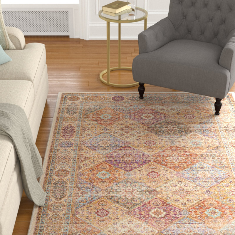 Tapis oriental en viscose Beausejour Sevilla ivoire, Rectangle 9 pi 6 po x 13 pi 1 po