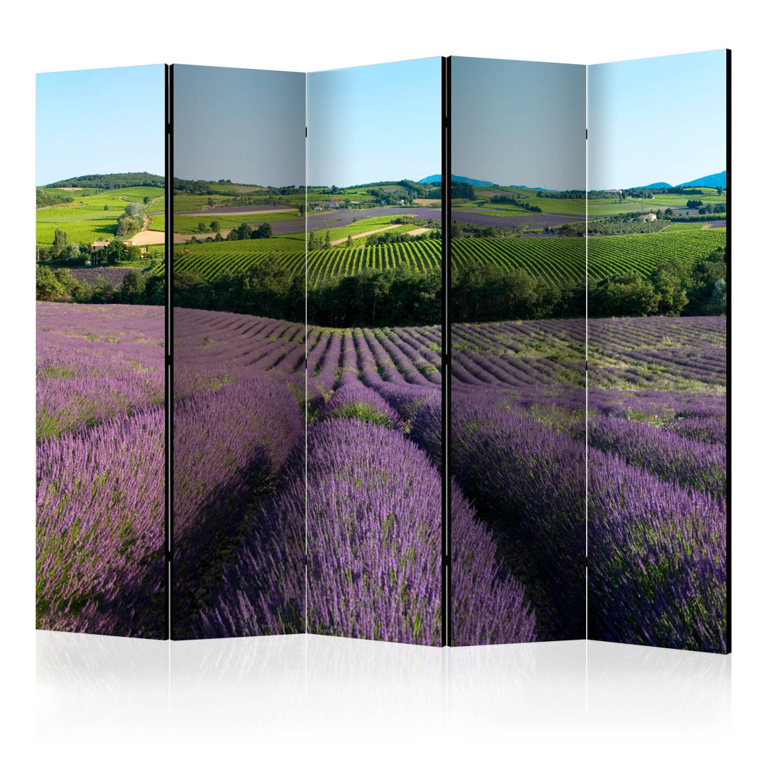 Paravent Lavender Fields II mit 5 Paneelen