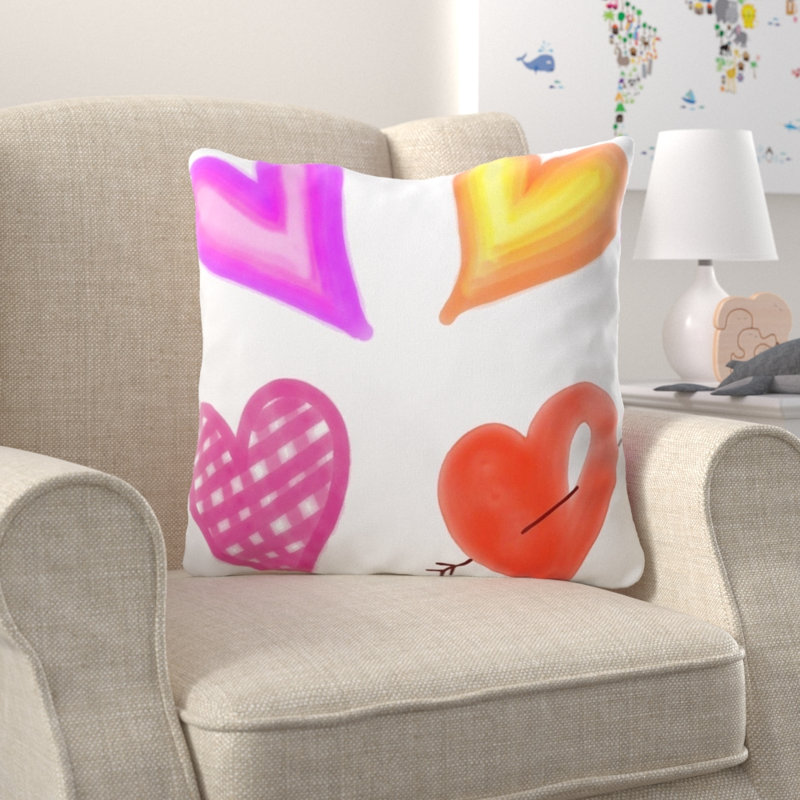 Coussin watercolour Burnsville, Microsuède, Intérieur