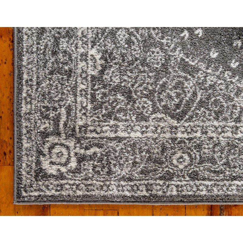 Tapis traditionnel Vienna couleur brouillard, Tapis de couloir 2 pi x 8 pi 8 po