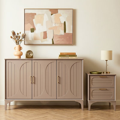 Curtis Bedside Table With Sideboard Storage Set
