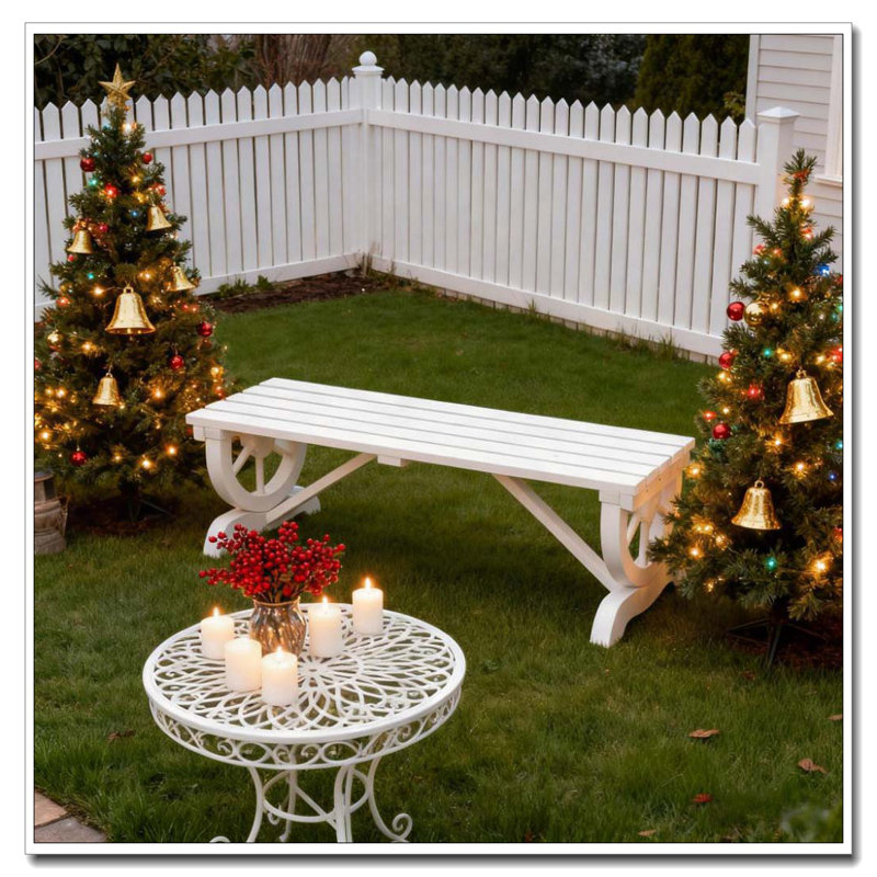 Wooden Wagon Wheel Porch Bench with Rustic Country Style
