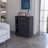 Modern Black Bar Cart With 6 Rack And Versatile Space Stylish Convenient Storage-1508257207