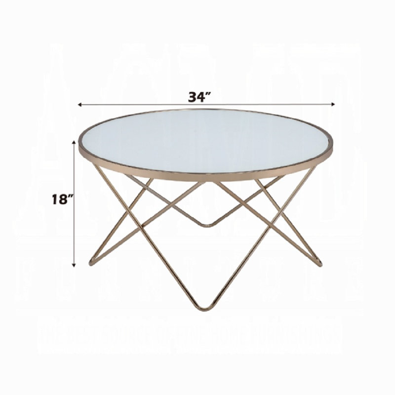 Valora Coffee Table, Antique Copper