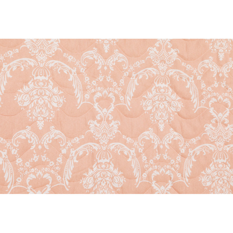 Ensemble de couvre-lit matelassé de qualité supérieure, poudre et blanc, 94,5 x 86,6 pouces | Housse 65% coton / 35% polyester, rembourrage 100% fibres | Lavable à la machine, doux et durable, comprend 2 taies d'oreiller (23,6 po x 23,6 po)