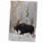 Autumn Snow Moose 3D Hand Towel - 15 x 22