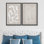 Ensemble de 2 peintures encadrées sur toile