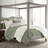 Washed Linen Sage Green Queen Quilt