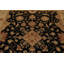 Tapis noir / brun / beige en laine noué à la main de conception unique 7 pi 11 po x 10 pi