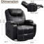 Fauteuil inclinable Power Lift avec massage et chaleur, fauteuil inclinable et pivotant à 360 ° pour personnes âgées, canapé réglable avec télécommande, porte-gobelets et poches latérales
