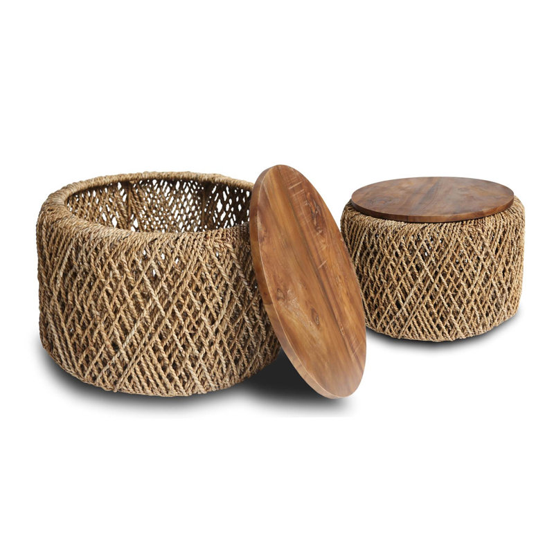 Turnbridge Solid Coffee Table with Storage, Natural