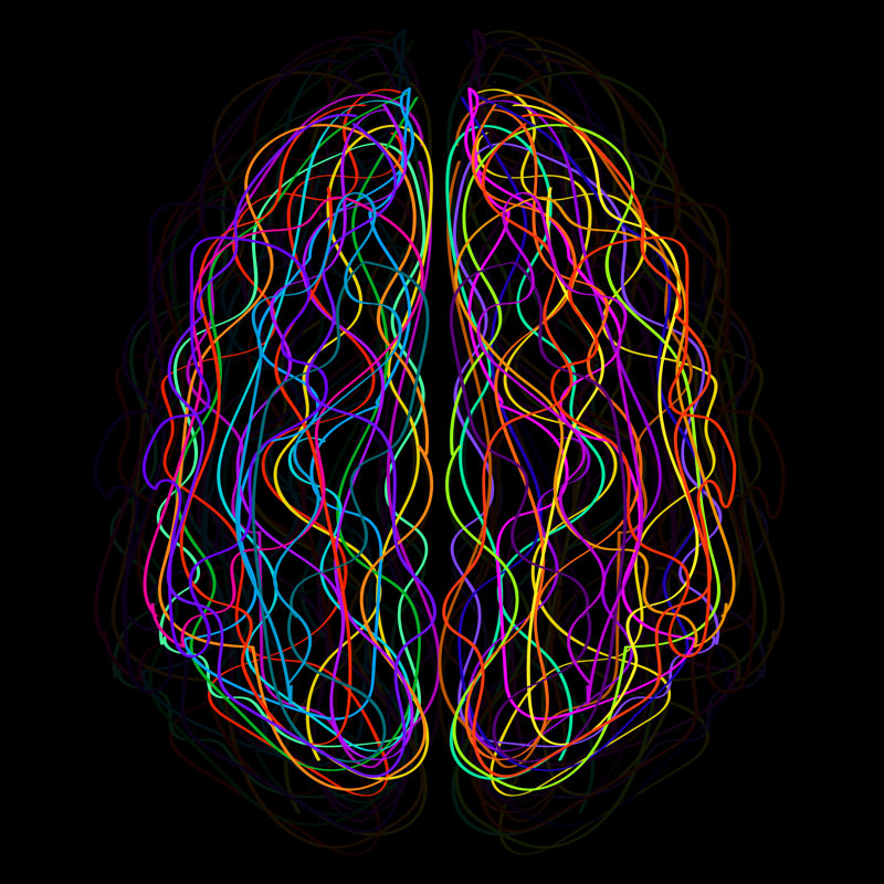 Abstract Human Brain by Vladystock - Wrapped Canvas Print, 30cm H x 30cm W x 3.8cm D