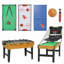 Table multi-jeux 5 en 1, table de jeu combinée de 53 pouces avec jeu de soccer sur table, de billard, de ping-pong, de hockey sur air et de basketball, ensemble de jeu de sport complet pour les salles de jeux