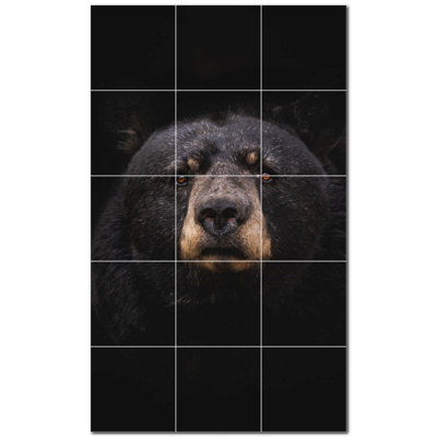 Murale en céramique satinée Bear Photo 8 po x 8 po