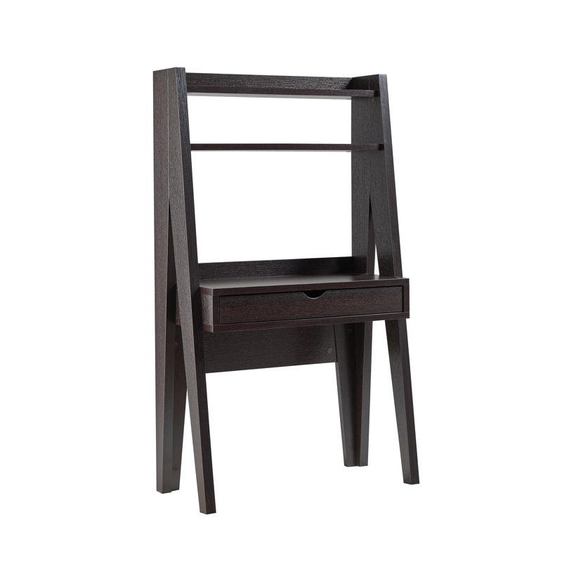 Mattson Ladder Desk with Hutch, Red Cocoa