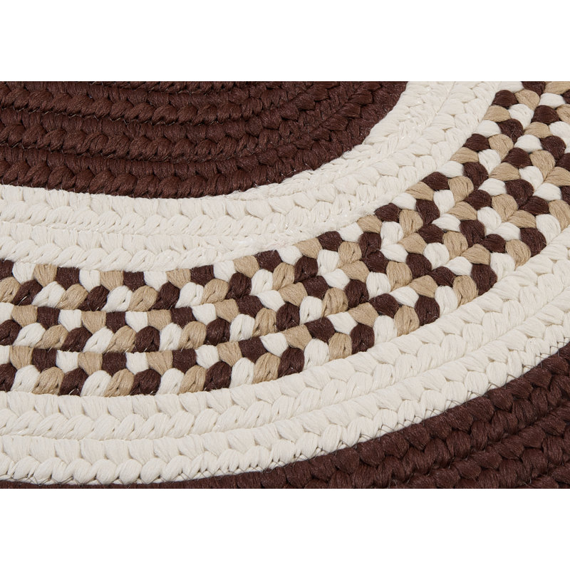 Tapis brun tressé Bloxom, Rond 12 pi