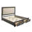 Liora LED Upholstered Platform Bed with Lighted Headboard, Footboard Drawers, and Contemporary Style-123491318-123491320