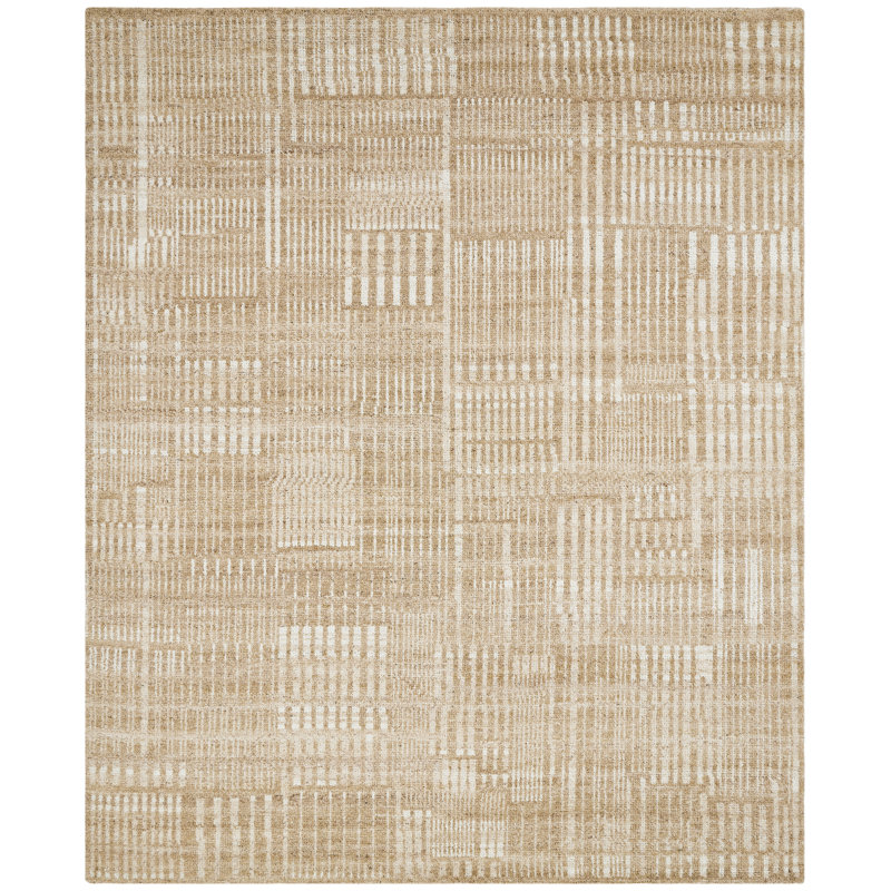 Tapis noué à la main Willeke Harvest, Tan, Rectangle 8' x 10'