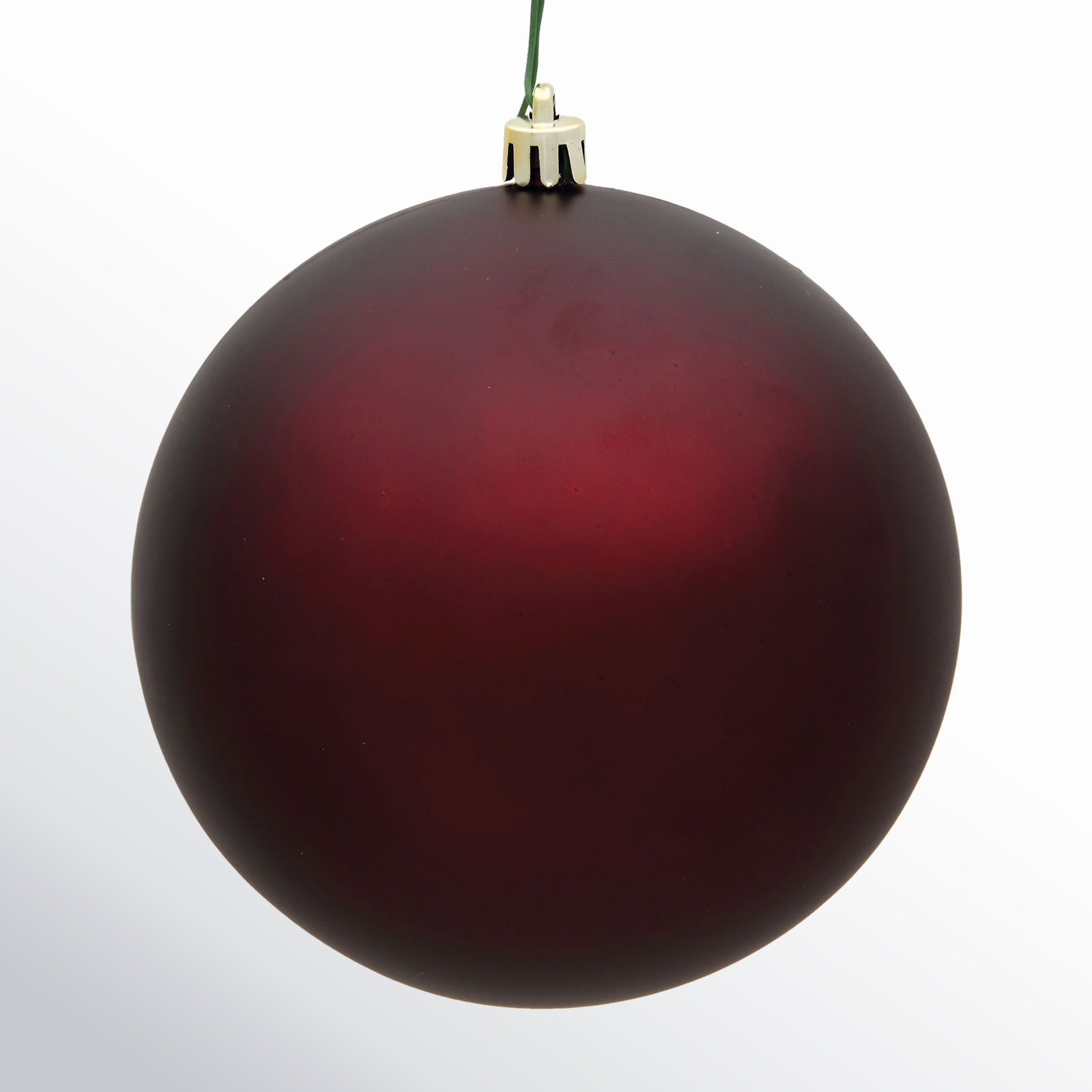 Shatterproof Bauble, 4" H x 4" W x 4" D, Burgundy Matte