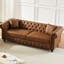 Canapé 3 places en tissu technique de 217 cm (85,5 po) avec accoudoirs arrondis, capitonnage et 2 coussins pour bureau - Confortable et moelleux, structure pour trois personnes, accoudoirs arrondis, style salon, mousse haute densité.